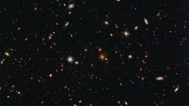 Distant galaxies (Credit: NASA/ESA/HST Frontier Fields team (STScl)/Judy Schmidt)