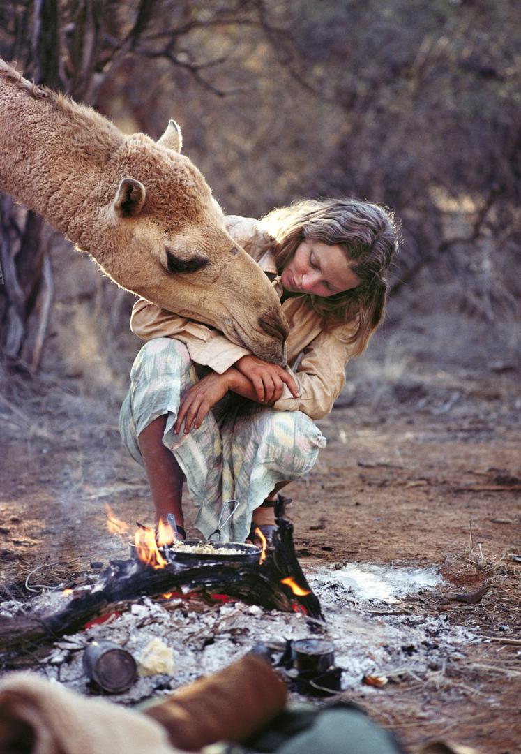 Robyn Davidson; Australian Outback; camels; trek (Credit: Credit: Rick Smolan/National Geographic)