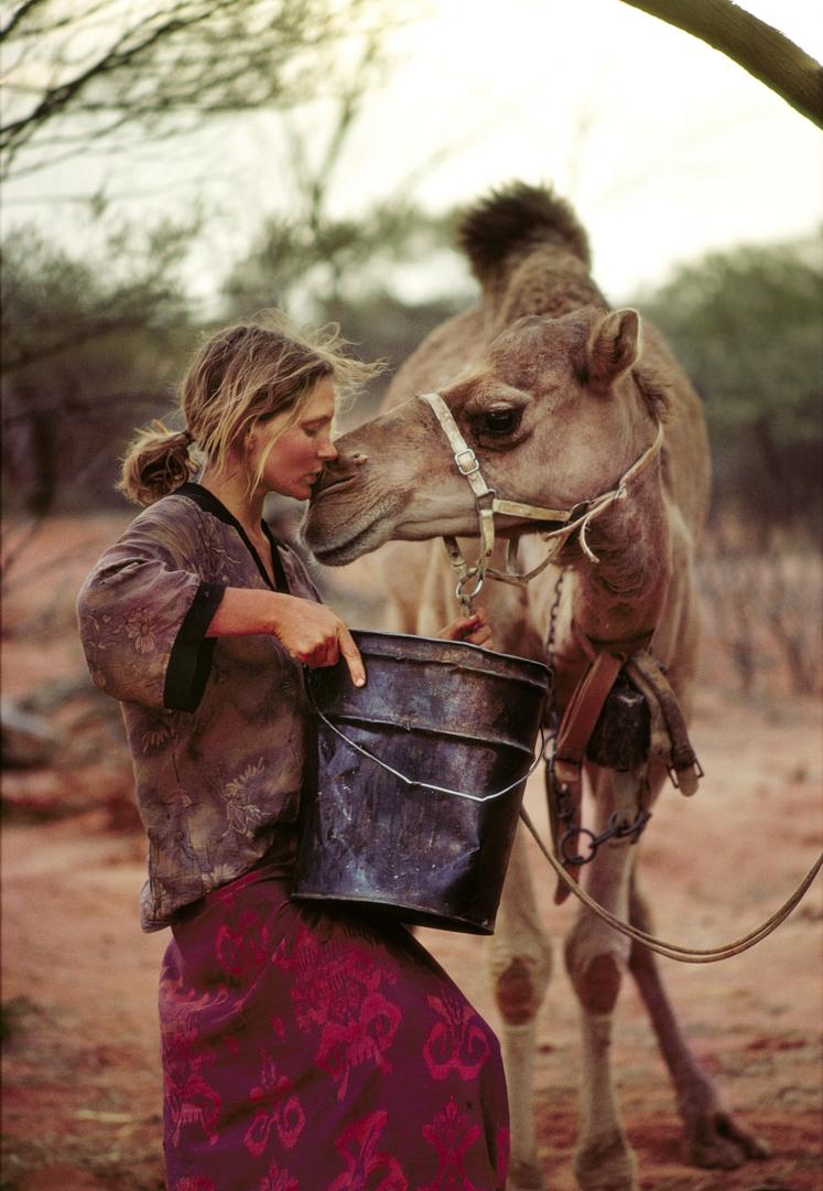 Robyn Davidson; Australian Outback; trek; camels (Credit: Credit: Rick Smolan/National Geographic)