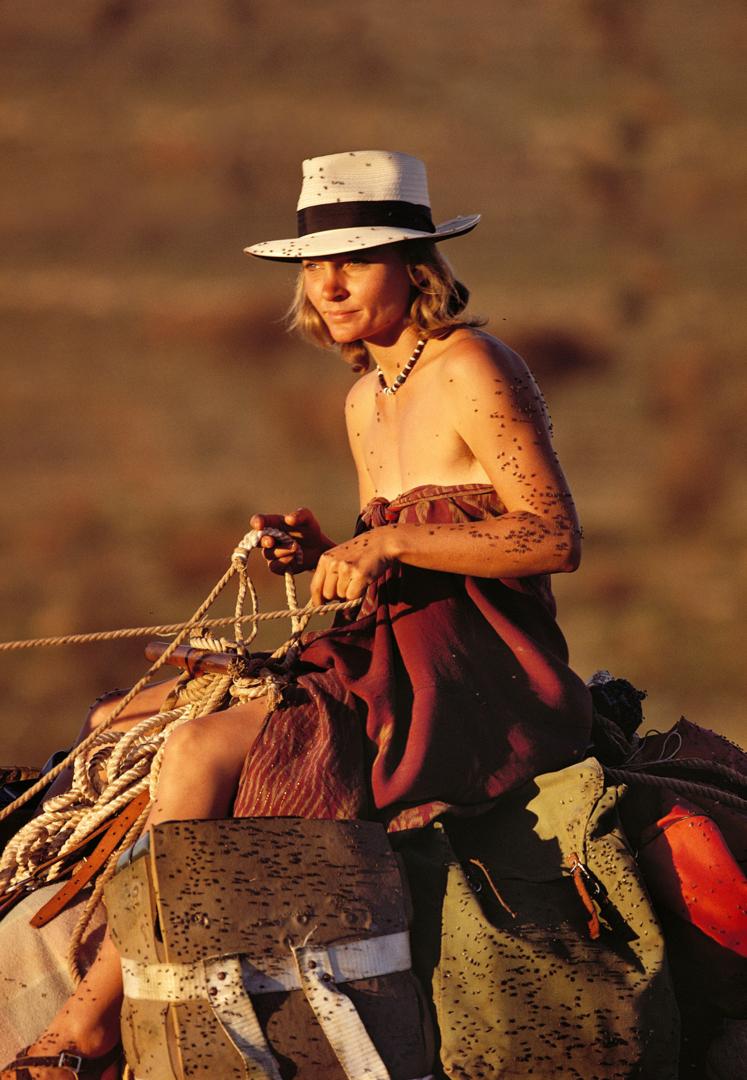 Robyn Davidson; Australian Outback; trek; journey; camels (Credit: Credit: Rick Smolan/National Geographic)