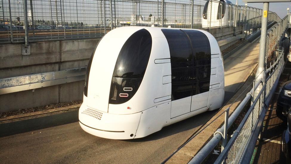The autonomous Ultra pods of London's Heathrow airport