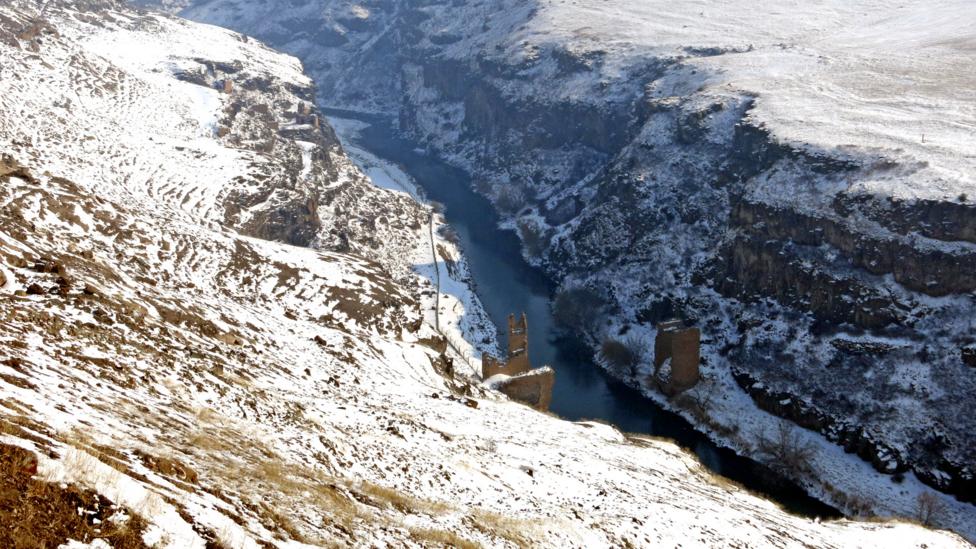 Ancient bridge over the Akhurian River 