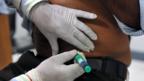 An image of a man being injected for diabetes in India