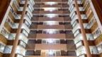 Social housing block fitted with LED lights (Image: Energy Saving Trust)