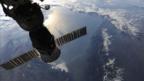View out of the International Space Station, over the Caspian Sea