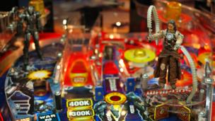 Modded pinball machine
