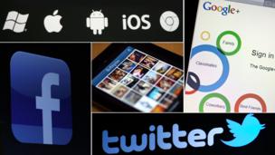 Collage of social media logos (Images copyright: Getty Images)