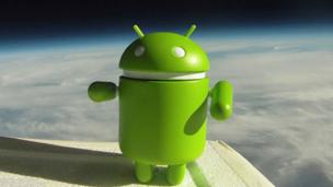 Google Android figure in space (Copyright: Google)