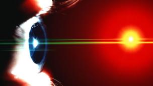 Eye and laser