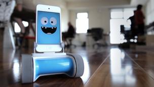 Romo robot in office