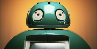 Dustbot with face (Copyright: Science Photo Library)