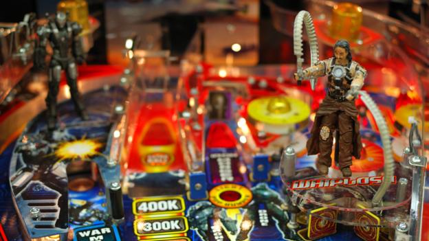 Modded pinball machine