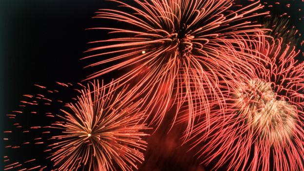 Green fireworks