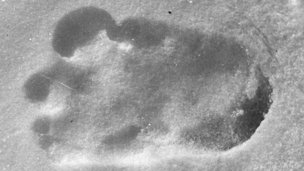A footprint that claimed to be from the Abominable Snowman. (Copyright: Getty Images)