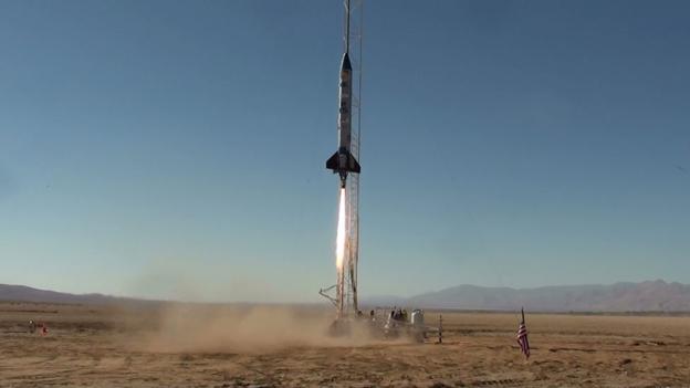 The team successfully flight-tested its new rocket engine in October (Copyright: Orbitec)