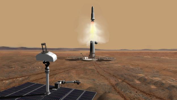 Concept of a Mars Sample Return mission (Copyright: Wickman Spacecraft & Propulsion Co)