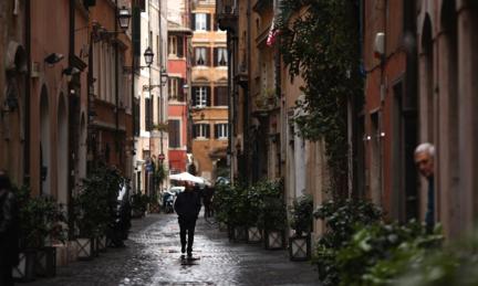 Rome's cobbled streets 