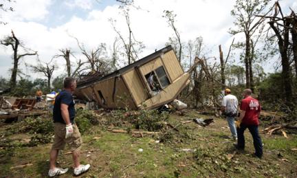 upturned house 
