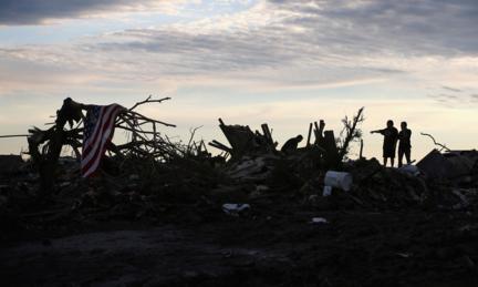 Tornado wreckage 