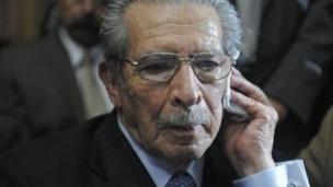 Former Guatemalan leader Efrain Rios Montt in court. 10 May 2013