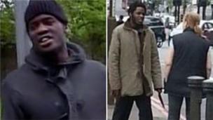 Men pictured after Woolwich attack