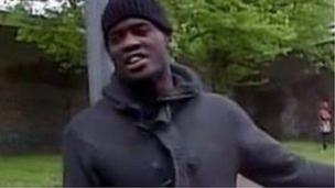 Michael Adebolajo in street in Woolwich