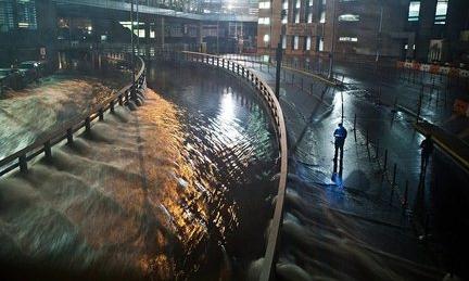 Flooding in the Carey Tunnel, New York City. 29 Oct 2012