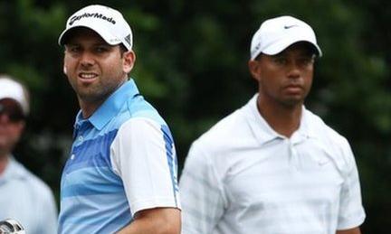 Sergio Garcia and Tiger Woods