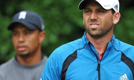 Sergio Garcia and Tiger Woods