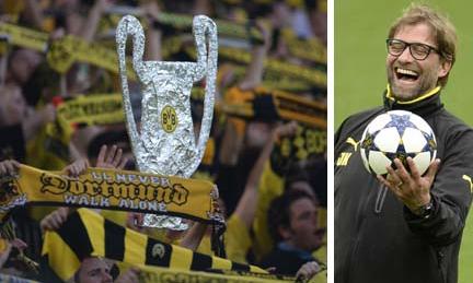 Borussia Dortmund fans and Jurgen Klopp