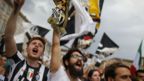 Juventus fans in Turin