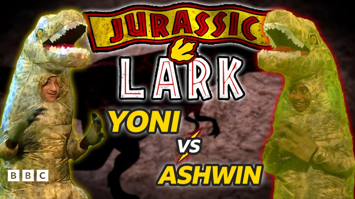 Jurassic Lark with CBBC Lagging Gaming Stars Yoni Brooks and Ashwin Sakhtivel 