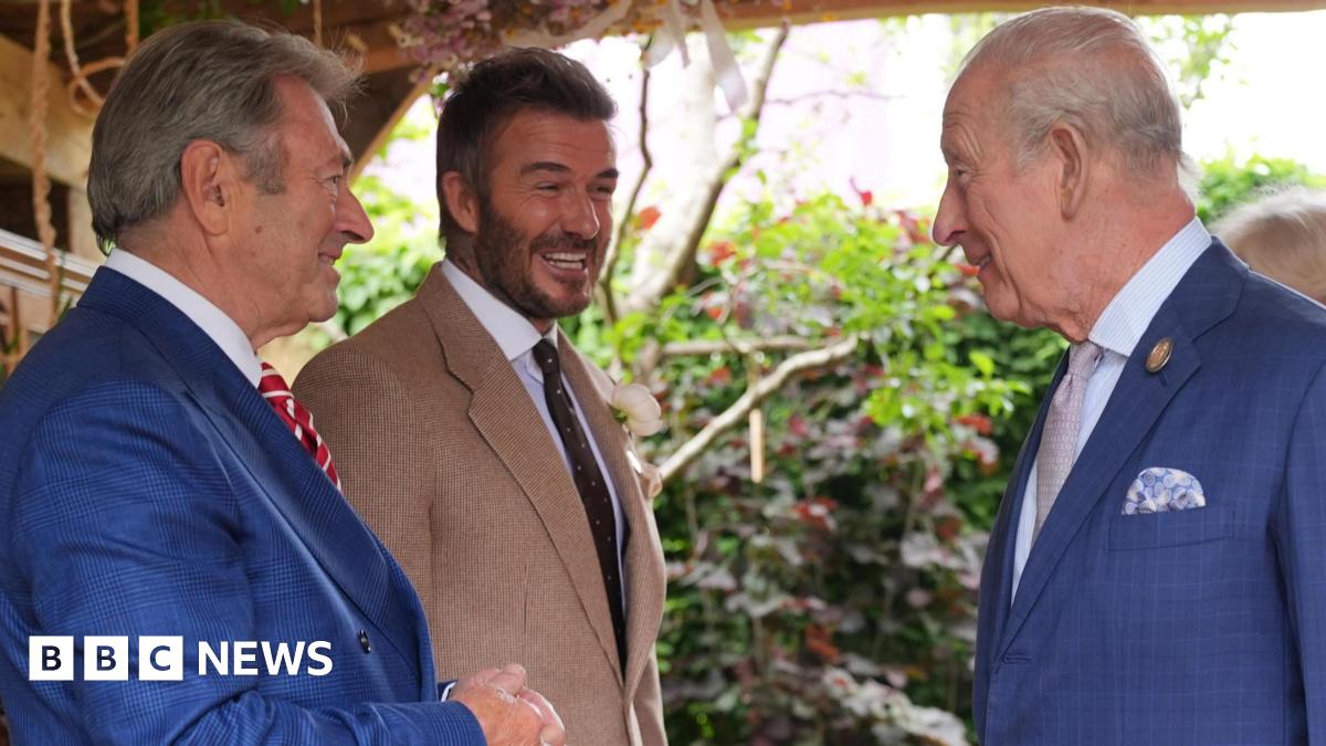 RHS Chelsea Flower Show: Charles and Camilla view gardens as gnome ban lifted
