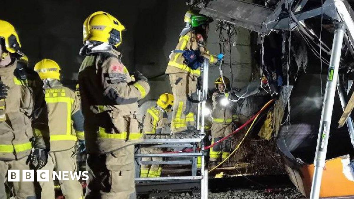 Driver killed and several injured after train derails near Barcelona, local media report