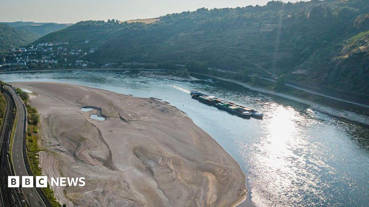 Rhine falls to record low levels as drought strains Europe's rivers