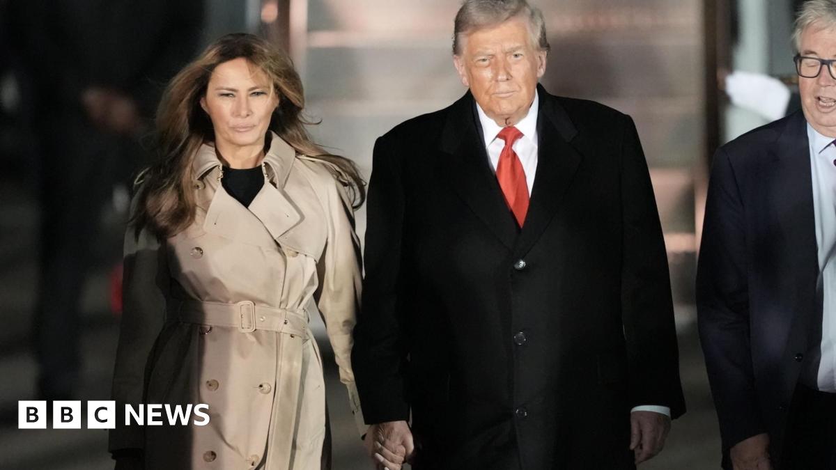 President Donald Trump and Melania land in UK for second state visit – follow live