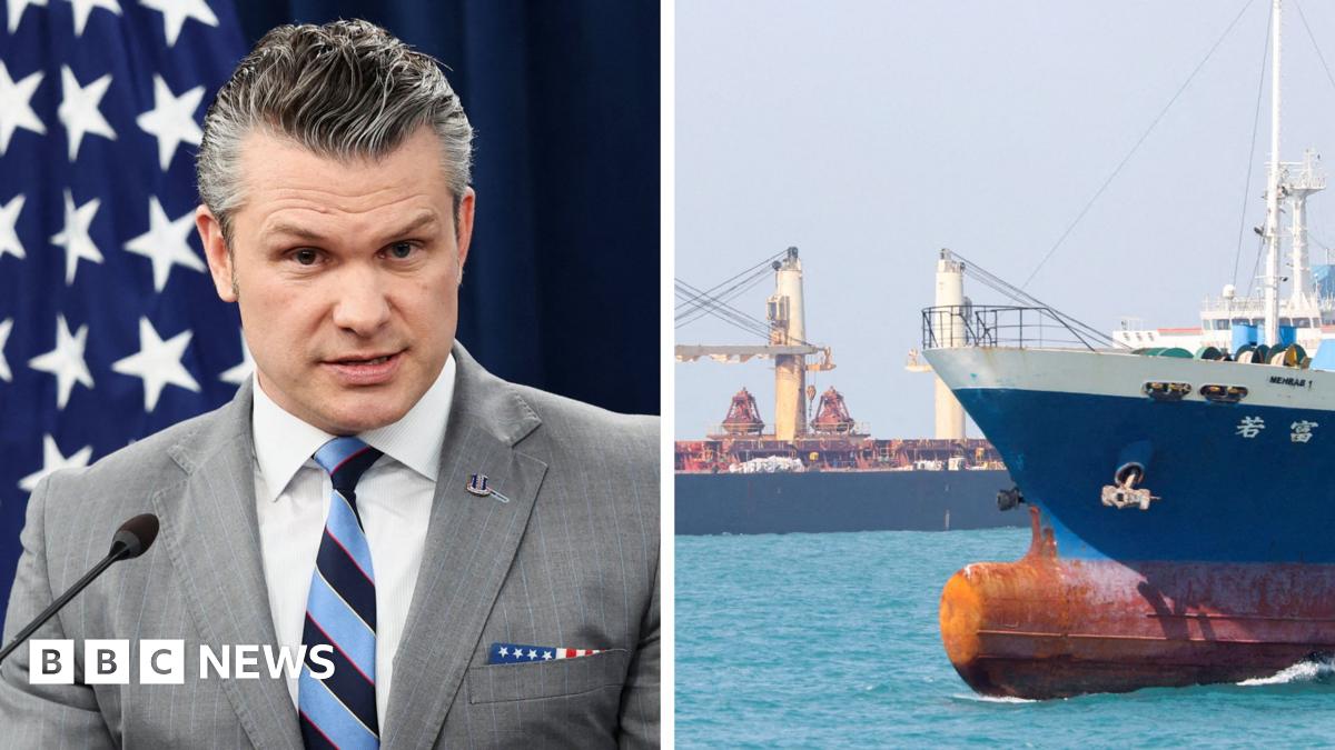 The US Defence Secretary is giving a news conference a day after the US military began "Project Freedom" in the strait - watch live on this page.