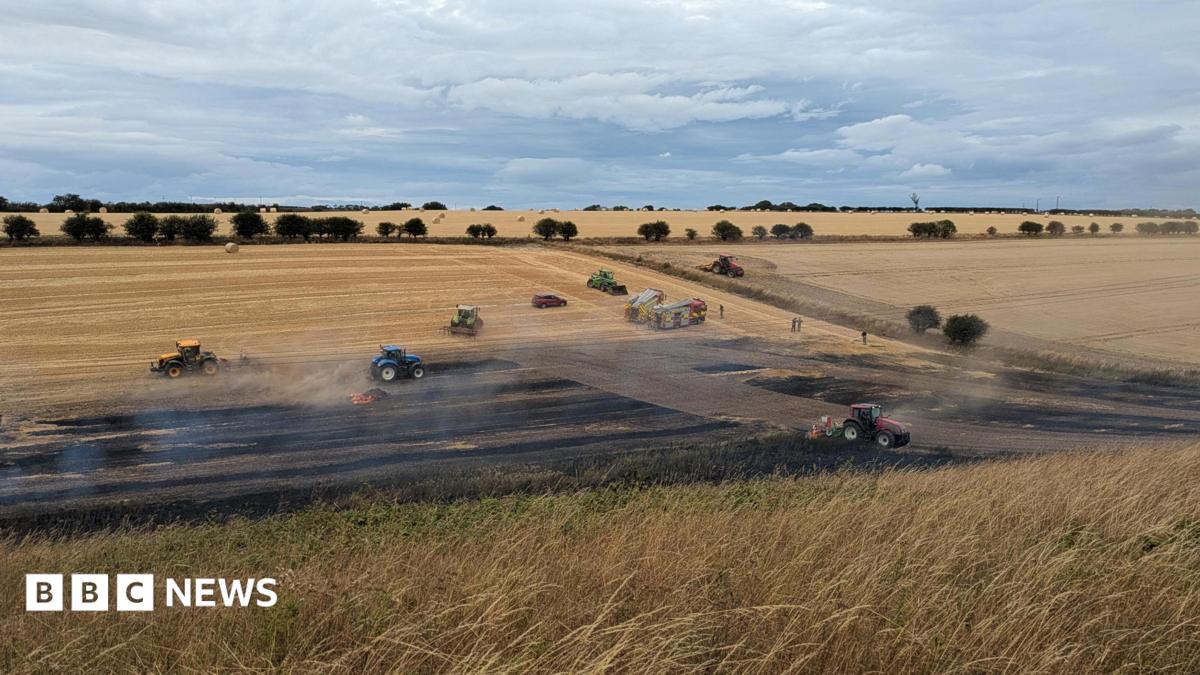 bbc.co.uk - Samantha Whelan - Hunmanby farmer praises 'amazing' response to field fire