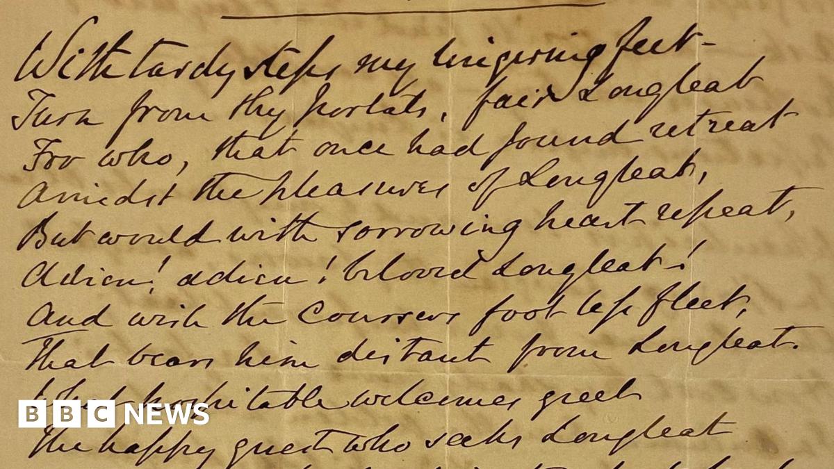 The 200-year-old Longleat poem written to prove rhyming is easy