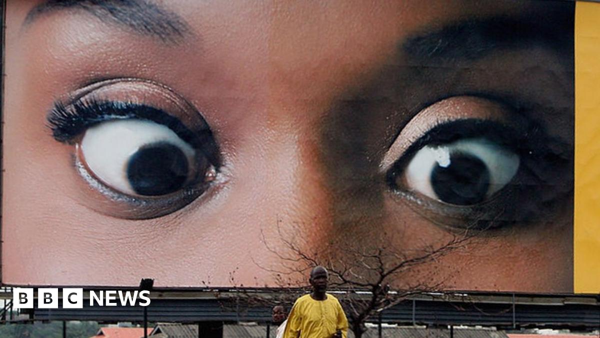 A billboard above a road in Nigera.
