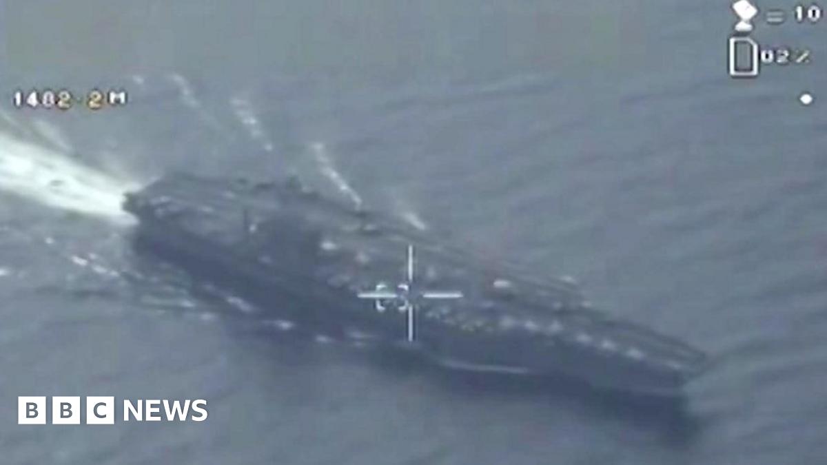 Iran 'flies surveillance drone over US warship' - BBC News