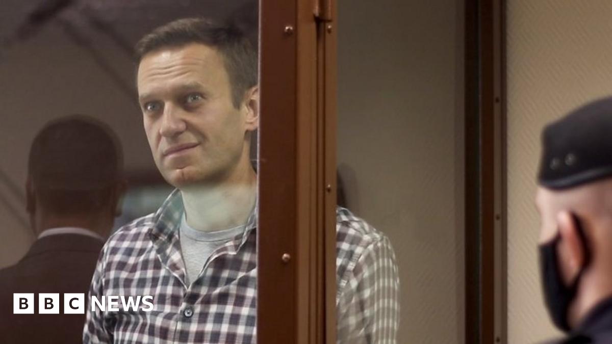 Russian opposition leader Alexei Navalny attends a hearing in Moscow, Russia, on 20 February 2021