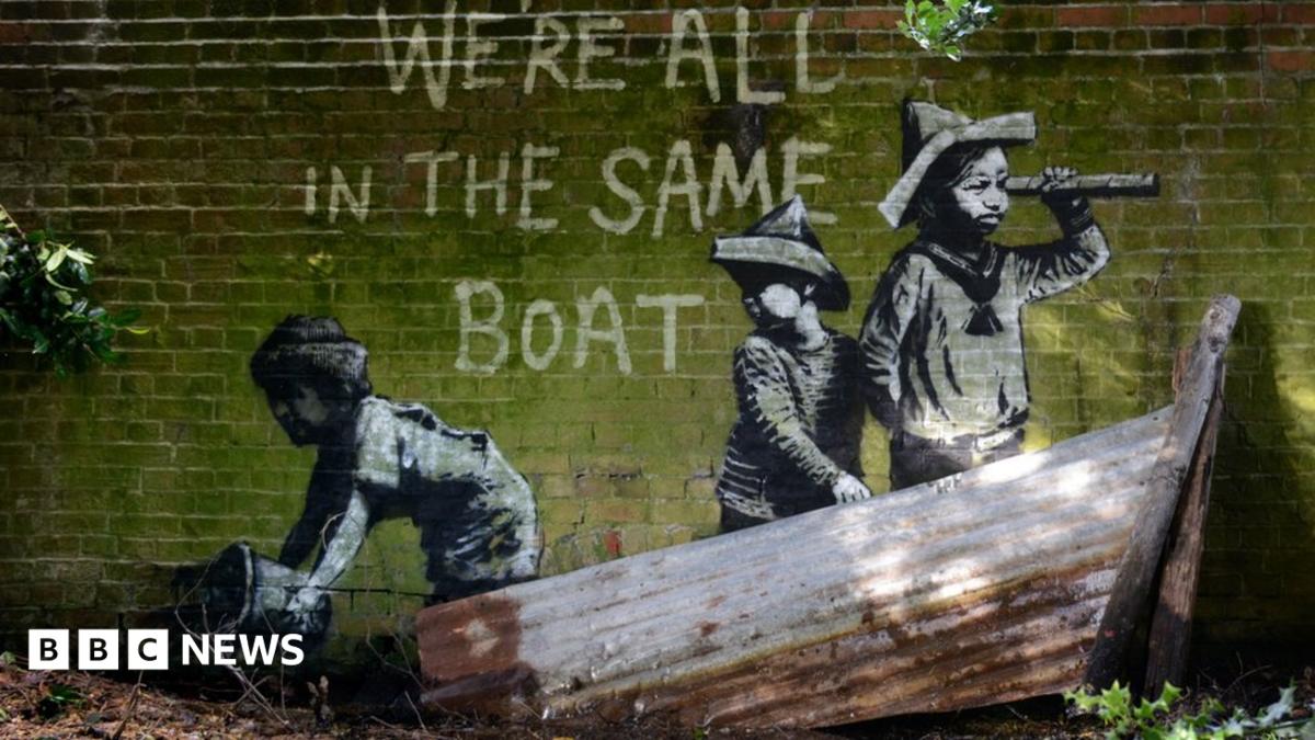 Part of 'Banksy' artwork near Lowestoft removed over flood fears