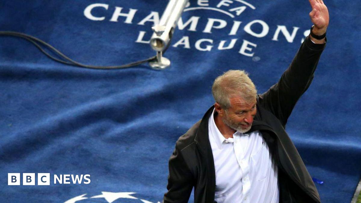 Roman Abramovich watching a Chelsea match from the stands