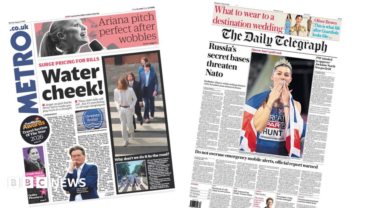 Thumbnail for The Papers: 'Water cheek' and 'Queen Amy's gold rush'