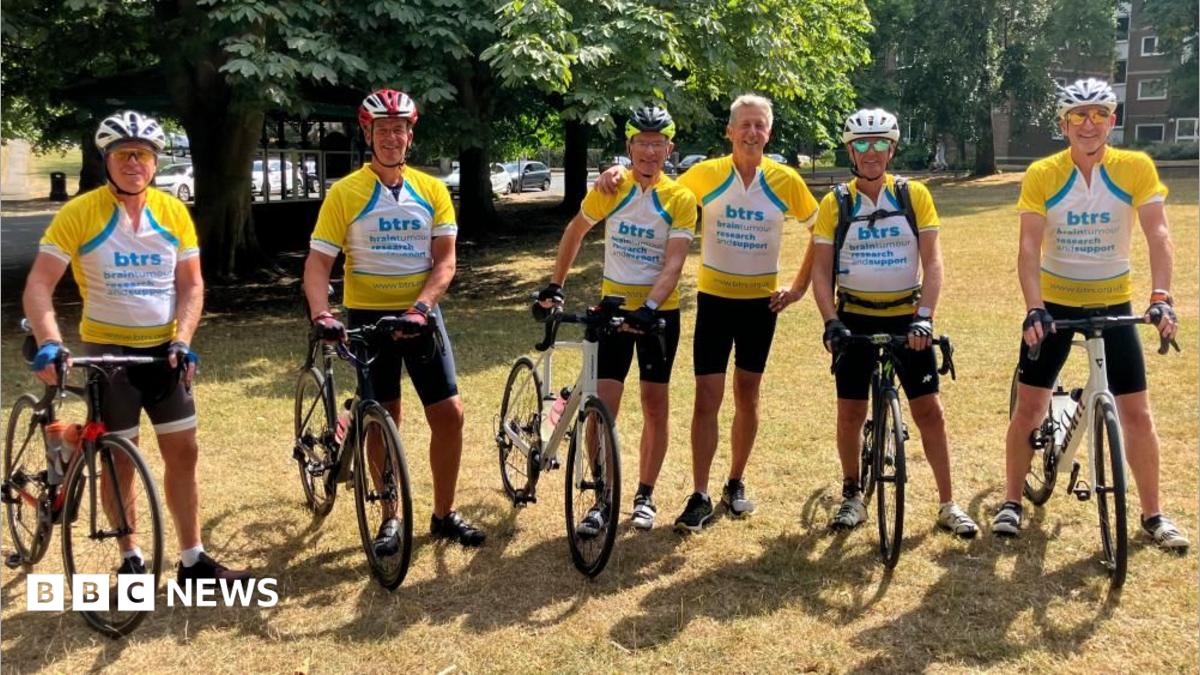 Harrogate group's Boardeaux cycle for friend with brain tumour
