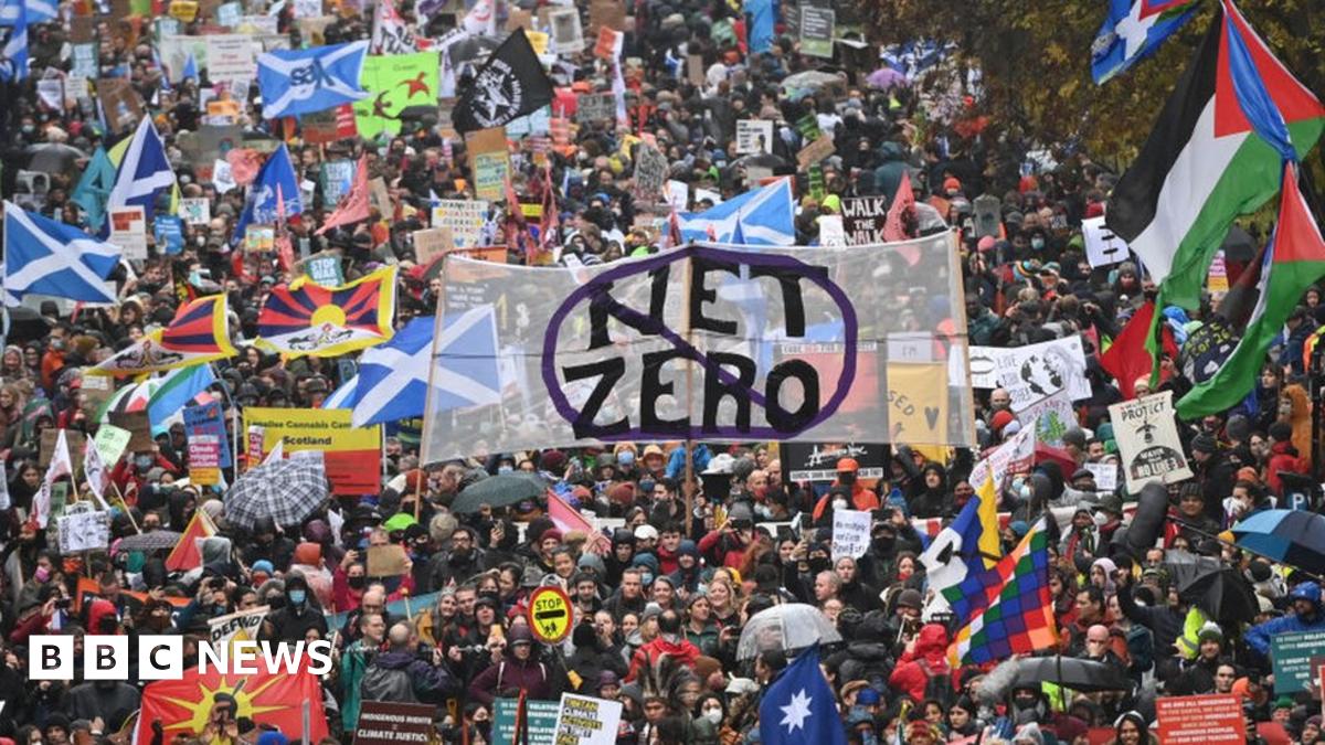 COP26: Thousands march for Glasgow's biggest protest - BBC News
