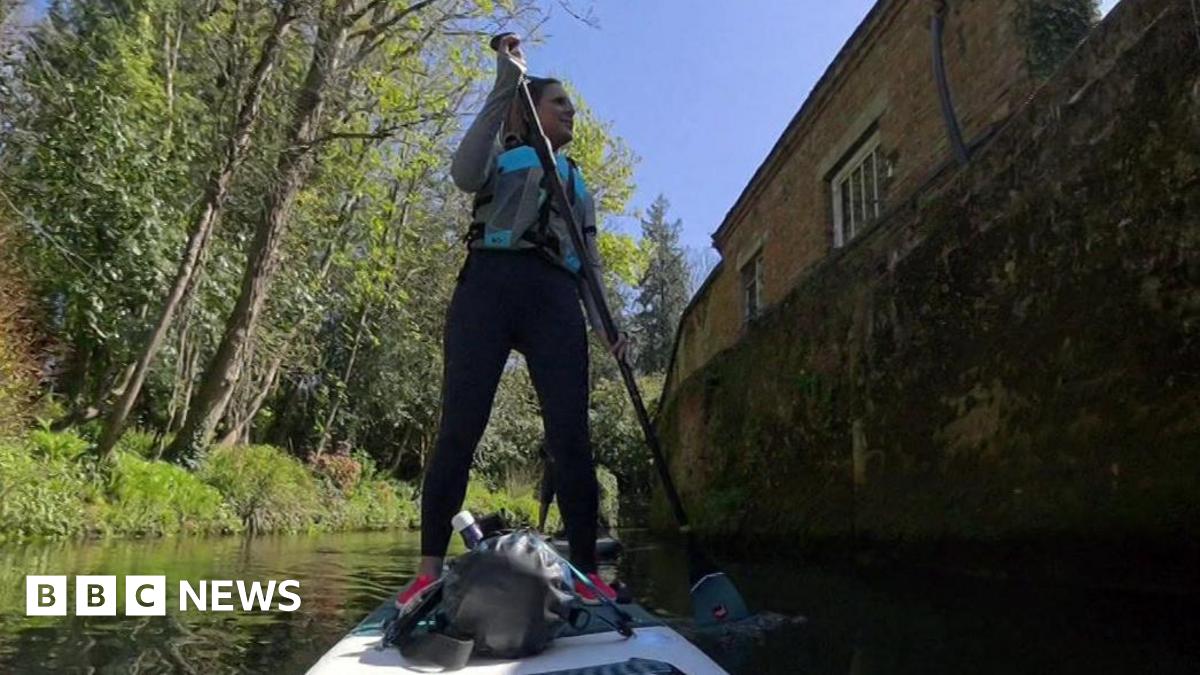 My day navigating a river on a paddleboard