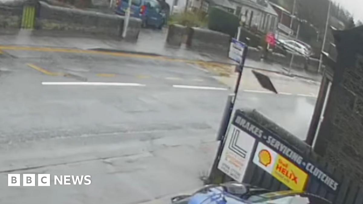 Manhole cover explosion forces road closures in Dunfermline