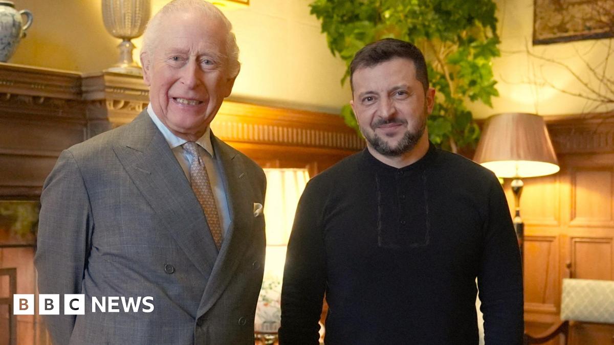 Volodymyr Zelensky gets warm reception from King Charles at Sandringham